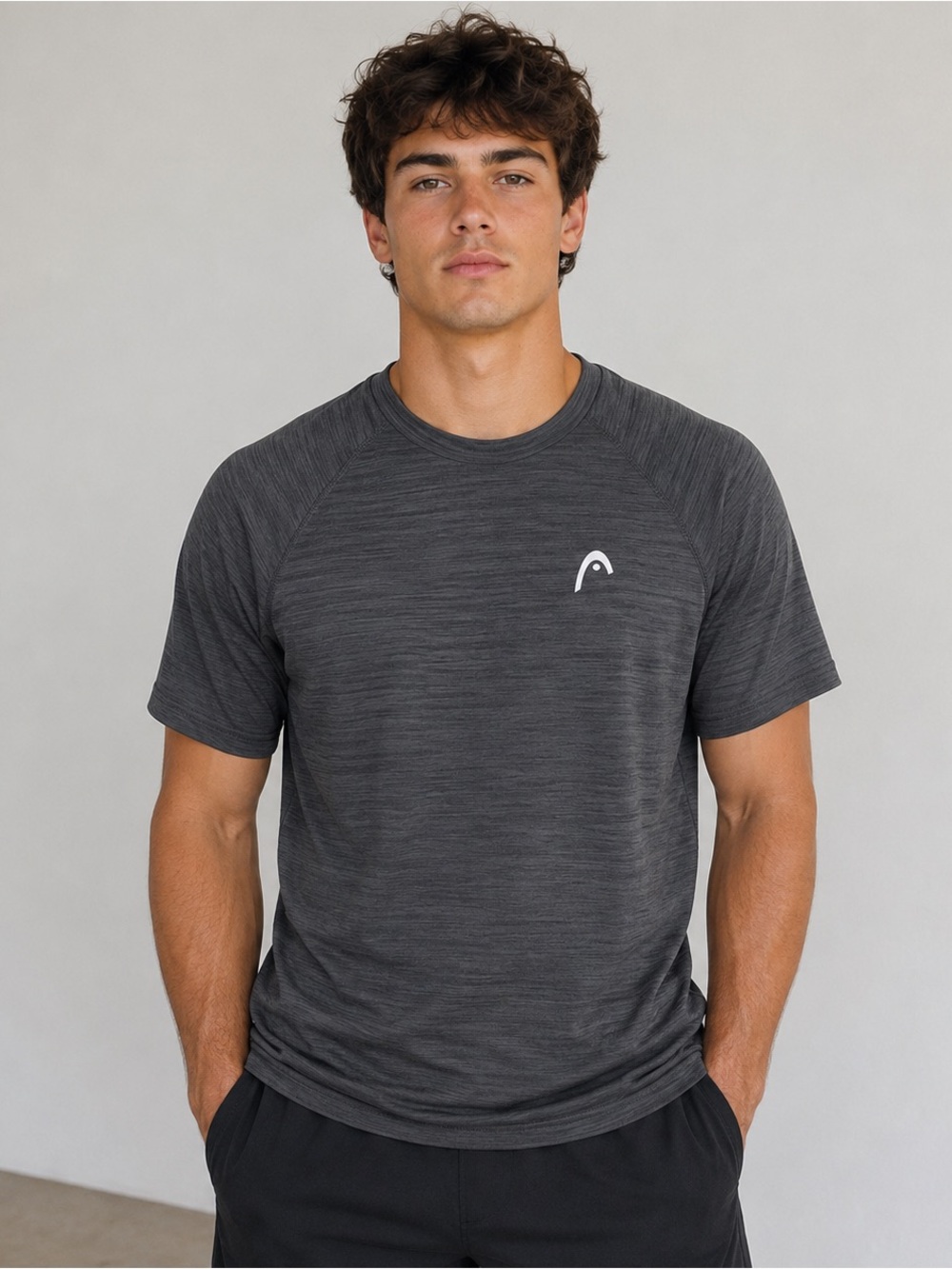 HEAD Men’s Short-Sleeve Performance Tee in Charcoal Gray